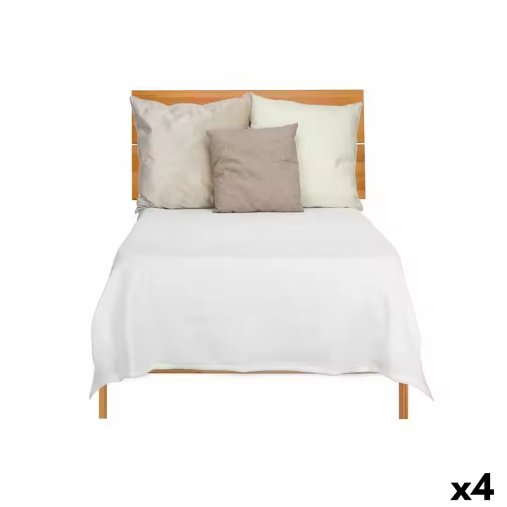 Colcha 180 x 260 cm Geométrico Blanco (4 Unidades) - 1