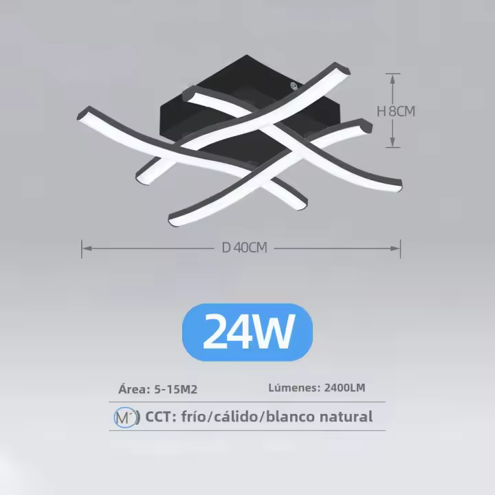 Lámpara De Techo Moderna IRALAN LED Con 3 Modos De Temperatura De Color Protección Para Los Ojos Instalación Fácil Para Habitaciones - 1
