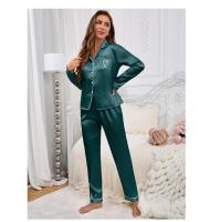 Conjunto De Pijamas Para Mujer Estilo Victoriano Con Bordado Camiseta De Manga Larga Y Pantalones Largos 2 Piezas Pijama De Dormir Loungewear De Poliéster Y Elástico - details 14