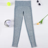 CHRLEISURE Pantalones De Yoga Para Mujer Lavados Leggings De Fitness Con Aros Treggings Elásticos Para Correr Actividad Física De Gimnasio - details 6