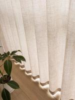 Nuevas Cortinas De Voile Beige De Lino De Calidad Coreanas Estilo Japonés Para Sala De Estar Y Dormitorio Translúcidas De Seda Suave - details 7