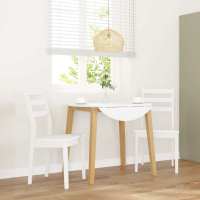 vidaXL Sillas de comedor con cojines 2uds madera maciza caucho en color Blanco y marrón/blanco y natural/Marrón y claro y más | cómodas modernas ergonómicas para comedor cocina salón hogar - details 7