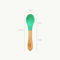 Juego de Vajilla de bambú para bebé con Plato Harvard, Bol con Ventosa y Cuchara de Silicona - Althea Living - details 2