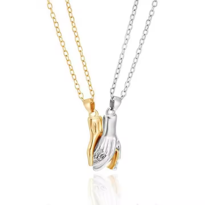 2 collares magnéticos para parejas, hechos a mano, para una relación a distancia. - 1