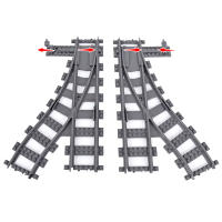 Bloques De Construcción MOC Creativo Para Niños Riel De Cruzación Y Curva De Vías De Tren Juguetes DIY De Bloques Pequeños Compatible Con Lego - details 3