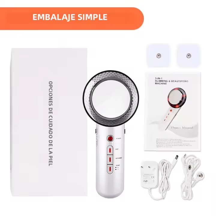 Masajeador De Grasa Ultrasonido 3 En 1 Cavitation EMS Para Adelgazamiento Cuidado De La Piel Con Terapia De Quema De Grasa Infrarroja Apparatus De Belleza - 1