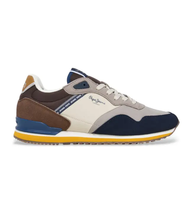 Pepe Jeans | Hombre | Zapatillas de piel London Link marino - 1