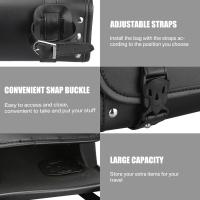 Bolsa De Sillín De Motocicleta De Cuero PU Para Harley Chopper Bobber Cruiser Sportster XL 883 1200 Bolsa De Herramientas Delantero Y Trasero - details 12