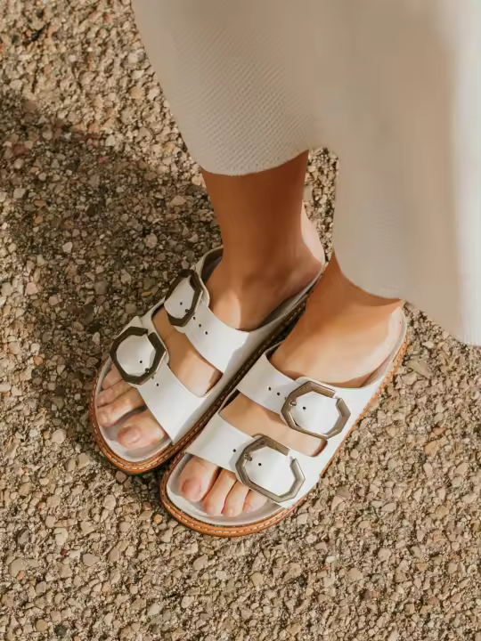 Genuins Galia Leather Mujer - Sandalias planas de vestir - Calzado Eco Extracómodo - 1