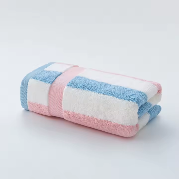 Juego De Toallas De Baño Con Patrón Rayado Toalla De Rostro Suave Absorbente Y Secado Rápido Para El Baño Y El Hogar - 1