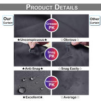 Cortinas Para Patio Al Aire Libre Impermeables Con Ojales Aisladas Para Ventanas Con Bolso De Palas Tapete Gazebo Pergola Anti-Viento - details 11