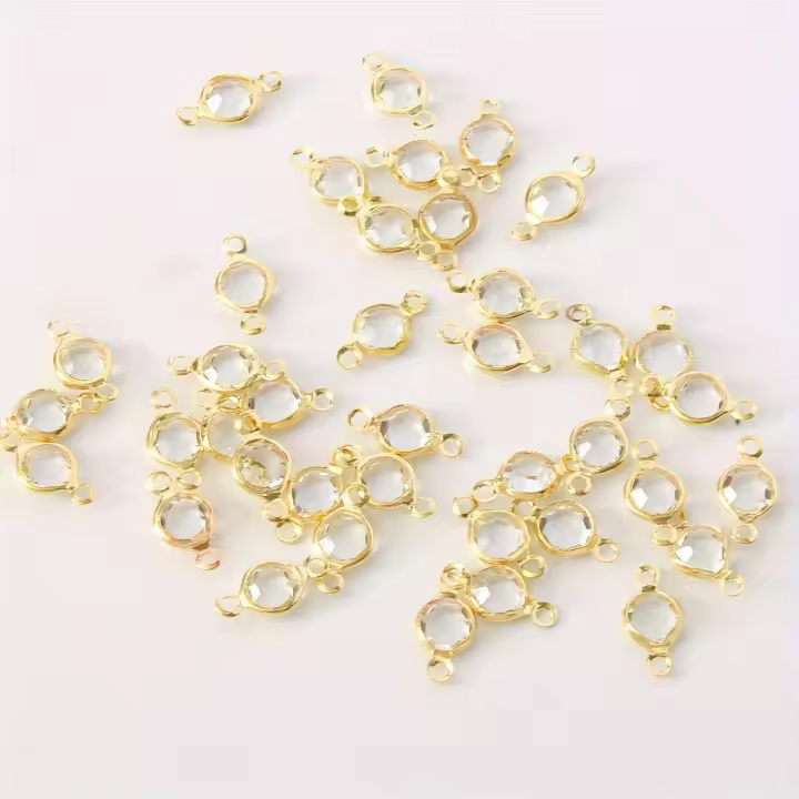 40PCS Colgantes De Ojo De Vidrio Transparente Para DIY Accesorios Para Pulseras Cadena De Pies Cadena De Cintura Collar Joyería - 1
