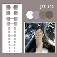24 Pcs Uñas Postizas Removibles Para Dedos Del Pie En Color Sólido Gloss Fácil De Usar Sin Pegamento Uñas Falsas De Acrílico Para Arte De Uñas - details 24