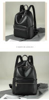 Mochila De Cuero PU Suave Para Mujeres 2024 Nueva De Gran Capacidad Negra Moda Tendencia Para Estudiantes Viaje Versátil - details 4