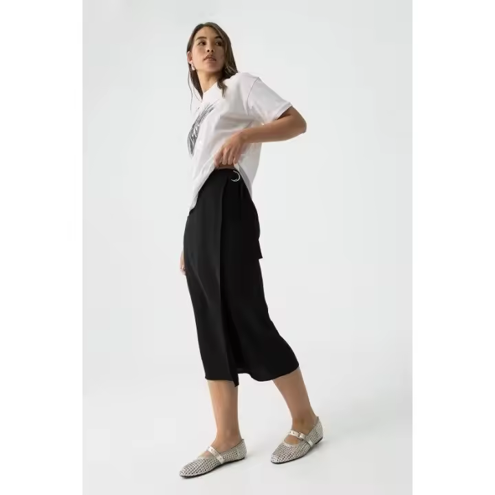 Faldas y shorts Marcas Mujer Ropa Tiffosi Tiffosi mujer  Falda midi -Tiffosi- Greeny_2 negra - 1