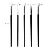 5 Pcs Cepillos De Uñas De Silicona Para Modelado Arte De Uñas Y Escultura De Cerámica Hueca Herramienta UV Gel Formación - details 7