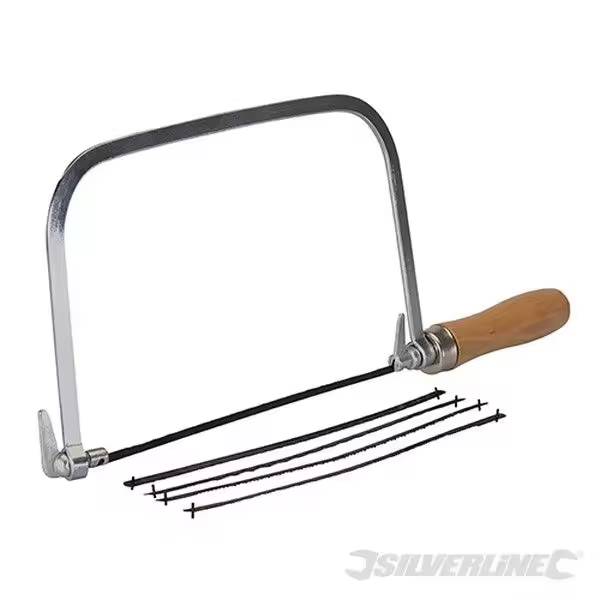 Sierra de Arco Silverline para Marquetería con 5 Cuchillas Variadas de 170 Mm - 1