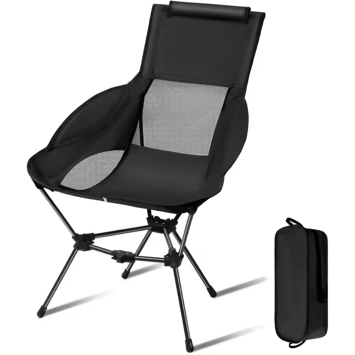 Sillas de camping, sillas de camping para adultos con Bolsa de almacenamiento, Silla de mochilero Ligera y portátil para senderismo al Aire Libre, acampada, Viajes, Playa y picnic - 1