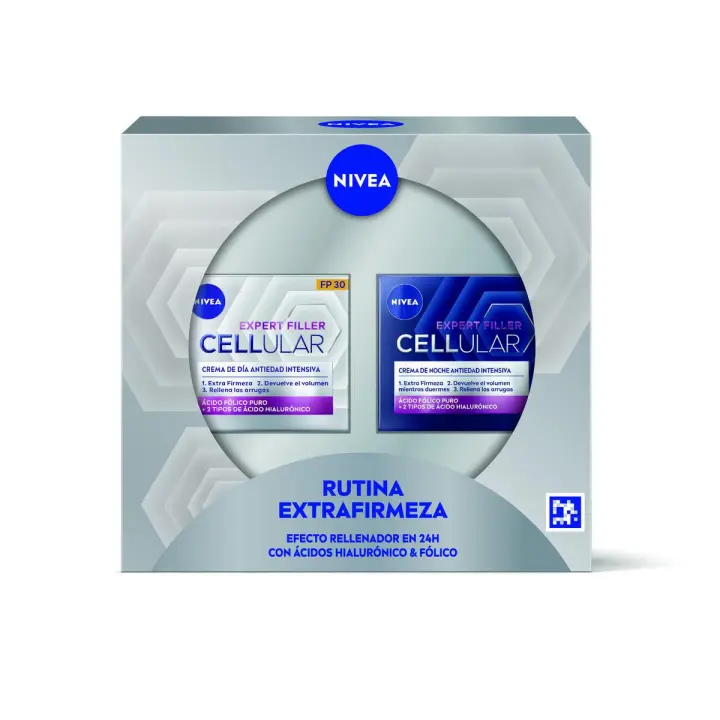 NIVEA Pack Cellular - Caja regalo con Crema de día FP30 y Crema de noche - Rutina extrafirmeza - 1