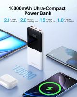 Arrancador de Emergencia para movil , Cargador portátil, batería externa de 10000 mAh delgada, paquete de carga rápida de 22.5W USB-C compatible con iPhone 17/16/15/14/13/12 Pro, Samsung Galaxy, iPad, AirPods, tabletas Android - details 0
