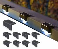 12 luces solares para cubierta, acabado de bronce, impermeable, lámpara solar LED para caminos al aire libre, patio, escaleras, escalones y vallas. (Luz blanca, luz cálida y luz de color son opcionales.) - details 7