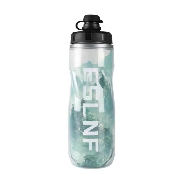 Botella De Agua Para Bicicleta ENLISF 610ml Deporte Squeeze Doble Capa Fría Para Exterior Fitness Bebida Ciclismo - 1
