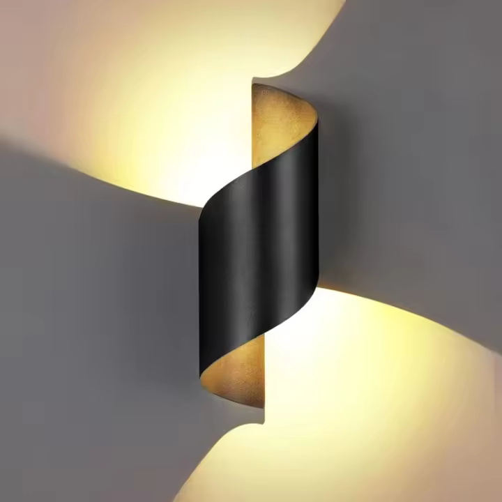 Aplique de pared para exterior de 10 W LED impermeable IP65 Aplique de pared para exterior de aluminio moderno Luz exterior para patio, jardín, terraza, cerca de la pared, patio, villa, pasillo, blanco cálido, negro - 1