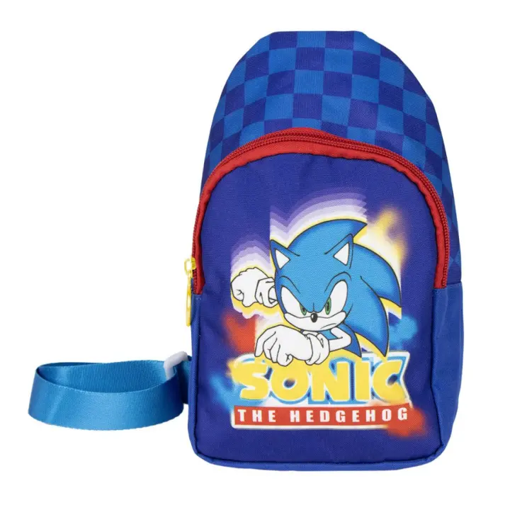 Marca Sonic Mochila Infantil Bandolera Sonic 77755 Azul Cremallera - 1