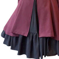 Vestido Lolita Vintage Medieval Negro Para Mujer Estilo Gótico Renacentista Con Volante Clásico Halloween Dulce Kawaii A-Line Talla Natural Vestidos De Poliéster Talla Regular Cuello Con Borla - details 5