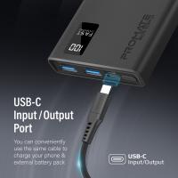 Promate Bolt-10Pro Powerbank 10000mAh USB-A Dual USB-C Negro - details 1
