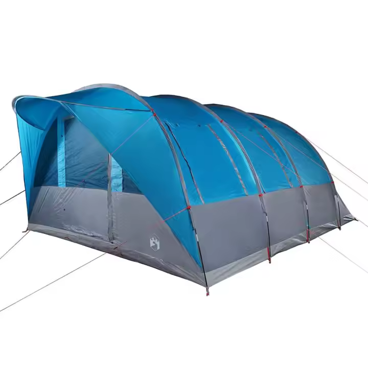 vidaXL Tienda de campaña familiar túnel 7 personas impermeable azul - 1