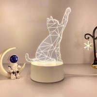 Luz De Noche 3D Del Gato Atrayente Con Interfaz USB Luz Decorativa De Ambiente Regalo De Fiestas Para Amigos Luz De Mesa - details 9
