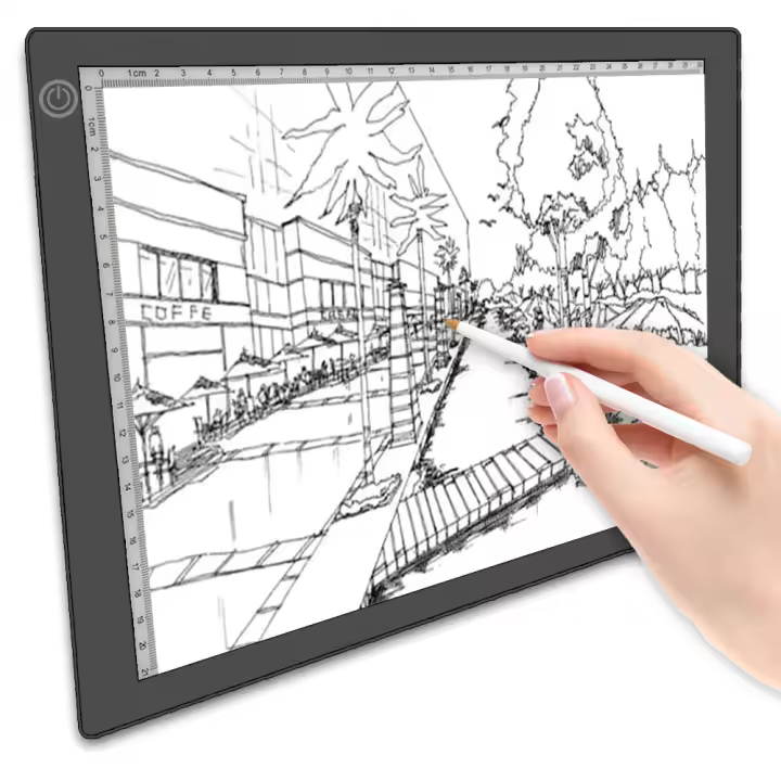 Pad De Dibujo LED Ultrafino A4 Portátil Con Cable De Alimentación USB Luz Tracer Dimmer Para Arte Y Trabajar Con Papel - 1