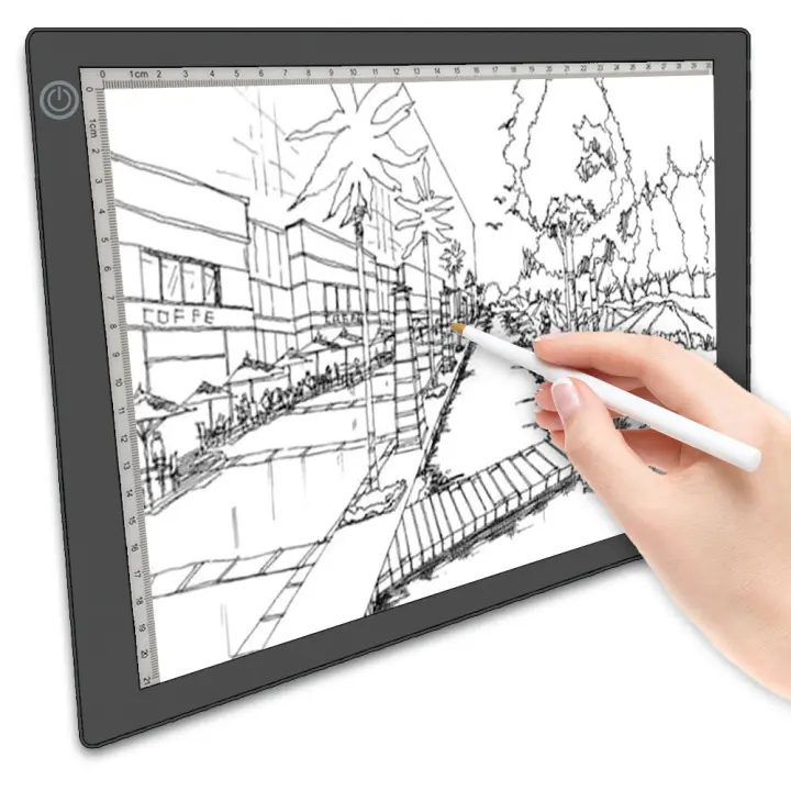 Pad De Dibujo LED Ultrafino A4 Portátil Con Cable De Alimentación USB Luz Tracer Dimmer Para Arte Y Trabajar Con Papel - 1