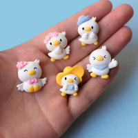10pcs Pato Cartoon Mini Resina Adornos De Espalda Planos Cabochón Encantos Para Scrapbook Accesorios De Joyería Para Niñas - details 0