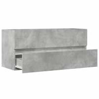 vidaXL Armario para lavabo contrachapada gris hormigón 100x38,5x45 cm - details 4