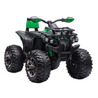 HOMCOM Quad Eléctrico 12V para Niños +3 Años con 2 Motores Faros Música Neumáticos de Suspensión Botones Avance y Retroceso Vehículo Eléctrico a Batería 100x65x73 cm - details 0