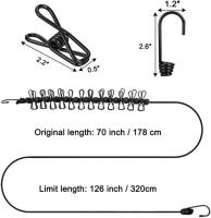 Tendedero de ropa flexible, portátil Tendedero con 13 bucles de posicionamiento Negro para acampar senderismo Viajes de Playa y Uso doméstico Seco (Negro púrpura) - details 0