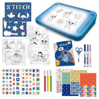 Lisciani Lilo & Stitch - Mesa dibujo con luz Disney, pizarra luminosa, 42x7x27 cm, incluye libro de actividades, rotuladores perfumados, pegatinas, plantillas estarcido, tijeras, juguetes para niños y niñas, para niños a partir de 5 años - details 1