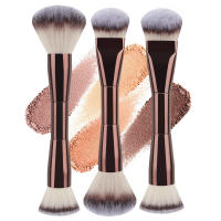 Cepillo De Maquillaje Doble Cabeza Con Pincel Suave Para Base Rubor Crema BB Portátil Herramienta De Maquillaje - details 0
