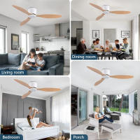 Ventilador de techo WOOX 2 en 1 con motor DC de cobre silencioso, luz LED de 86 cm (34") que cuida la vista, control remoto, 45 W, 6 velocidades, función de temporizador/inversión/memoria. Ideal para dormir o estudiar en casa - details 10