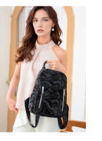 Mochila para mujer, nuevo estilo, ligera, de gran capacidad, sencilla, de PU, mochila versátil y de moda para mujer. - details 12