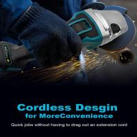 Amoladora angular eléctrica sin escobillas de 125MM, 3 velocidades, velocidad Variable para batería Makita de 18v, máquina de corte, herramientas eléctricas de carpintería - details 3
