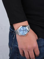 Reloj De Pulsera De Lujo Clásico Para Hombres Con Fecha Y Correa De Acero Inoxidable Deportivo Y Casual Con Marcas Arábigas Resistente Al Agua - details 7