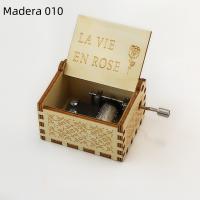 Caja de música manual de madera, con tallado retro (o talla antigua) - Regalo de cumpleaños con impresión a color - details 26