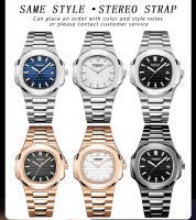 Reloj De Cuarzo Para Hombre BINBOND Marca Lujosa Resistente Al Agua Con Fecha Reloj De Pulsera De Acero Inoxidable Estilo Business - details 11