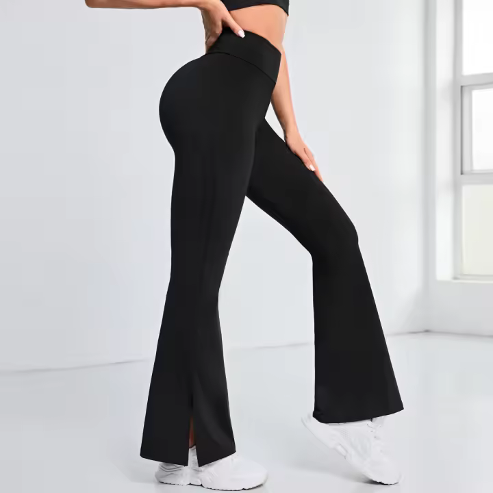 Leggings Flares Para Mujer Cintura Alta Secado Rápido Pantalones Deportivos Pierna Ancha Para Ejercicio Yoga Pilates Gimnasio Activewear - 1