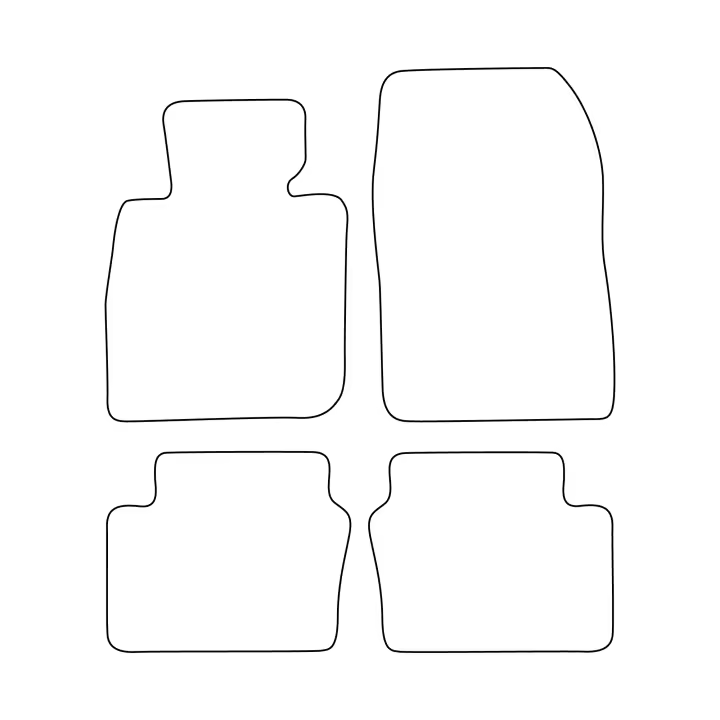Juego de alfombrillas de terciopelo para Mazda CX-3 2014-2021 - acabado negro - 1