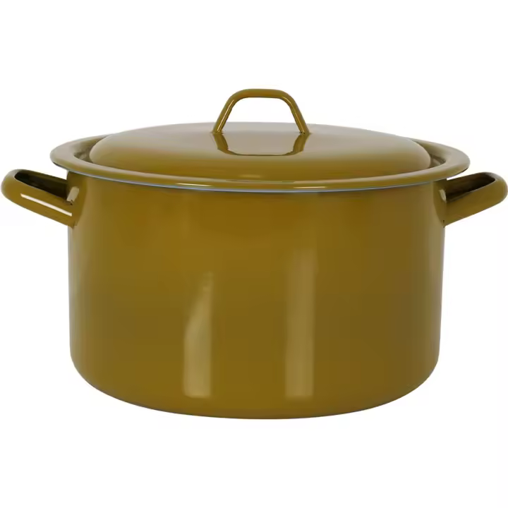 La Estrella - Olla Recta de Acero Esmaltado con Tapa 26cm Verde - 1
