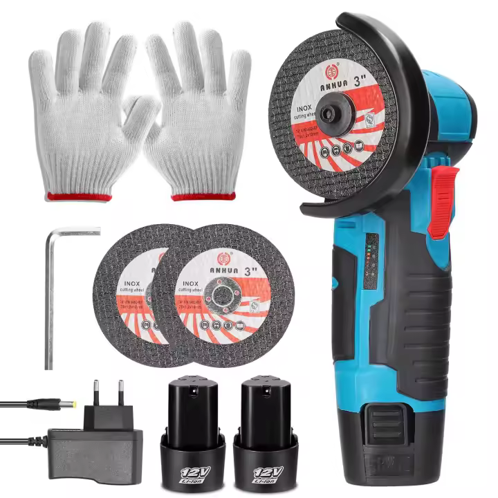 12V Mini amoladora angular, máquina de corte recargable para el hogar, pulidora eléctrica de mano - 1